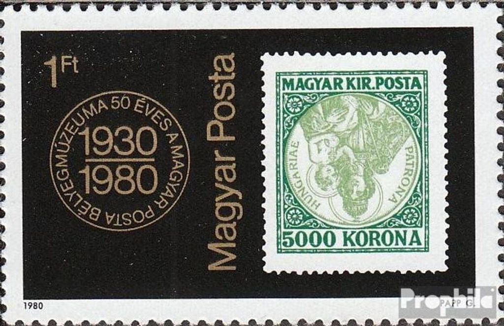 Briefmarken Ungarn 1980 Mi 3428A (kompl.Ausg.) postfrisch Briefmarkenmuseum