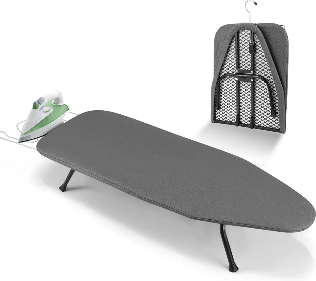 Table à repasser pliable grise : la solution gain de place pratique