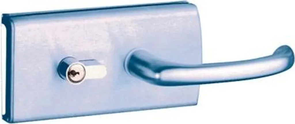 Serrure de milieu pour porte battante en verre Stremler 4300 chromé mat