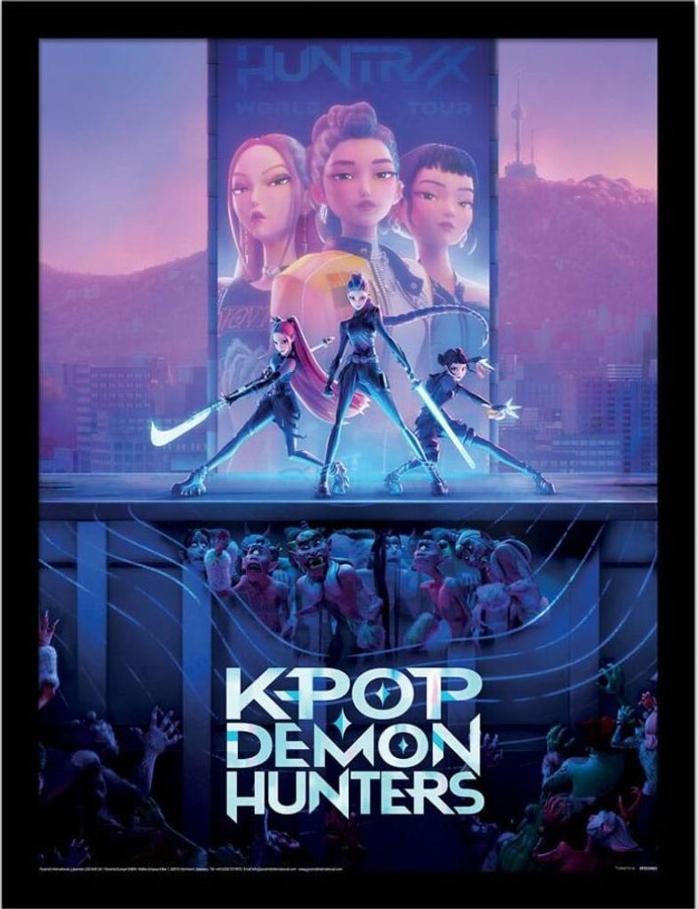 KPop Demon Hunters Collector Print Poster im Rahmen Movie Key Art
