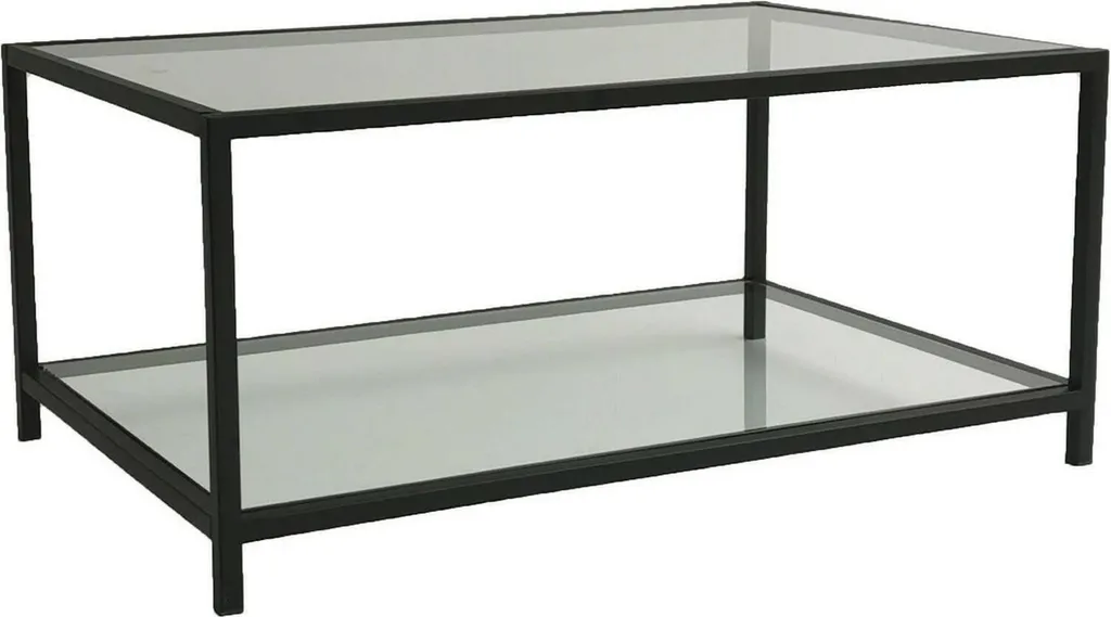 Table basse avec niche de rangement Gris Taupe Mina 90 cm de large