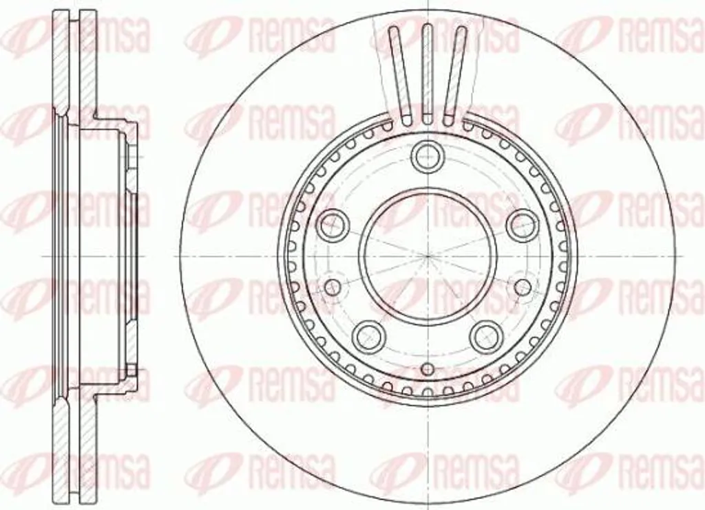 Éliminez les vibrations au freinage : Disque REMSA 6673.10 pour Mazda 6