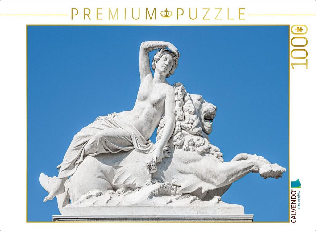 CALVENDO Puzzle Potsdam, Seelöwenfontäne im Sanssouci Park | 1000 Teile Lege-Größe 64x48cm Foto-Puzzle für glückliche Stunden