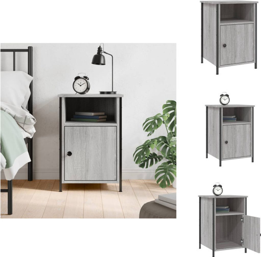 vidaXL Nachttisch Grau Sonoma 40x42x60 cm Holzwerkstoff - Nachttische