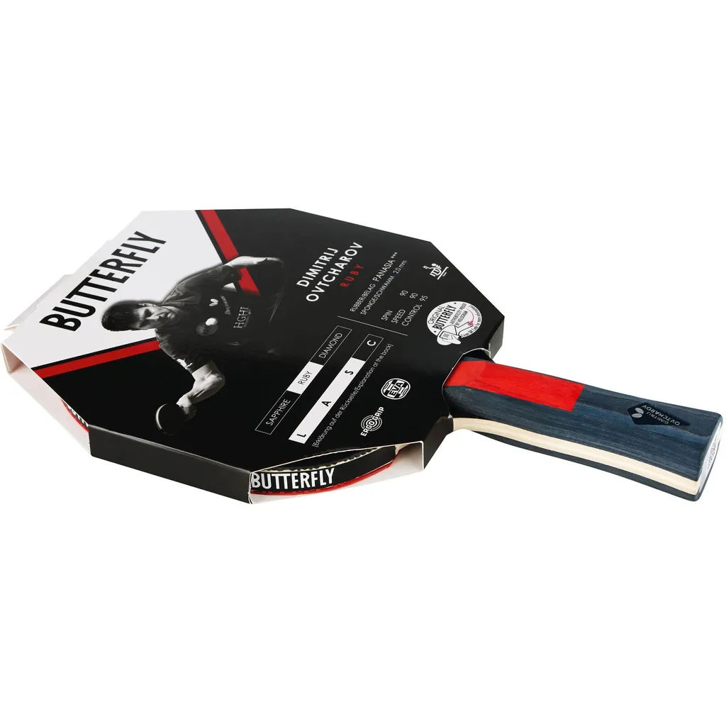 Raquette de ping-pong Butterfly Ovtcharov Ruby idéale pour progresser