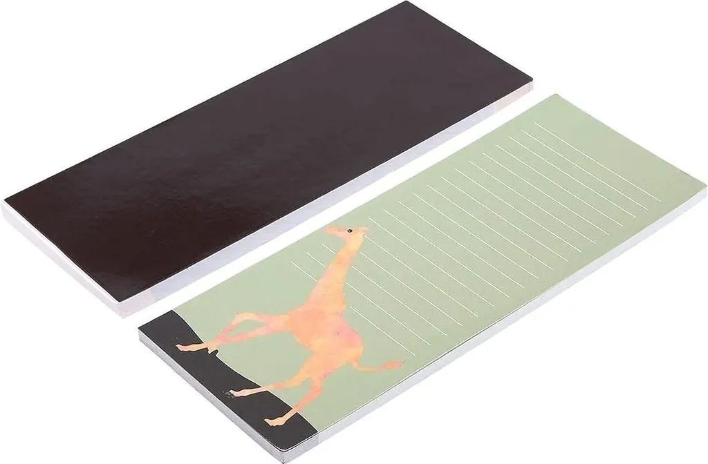Bloc-notes magnétique 9x23 cm pour listes de courses - Lot de 6 pièces