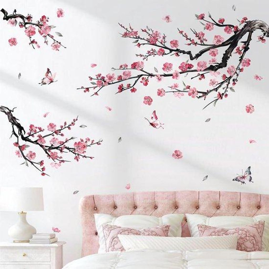 PVC-Wandbilder in Rosa mit Einzelblumenmotiv