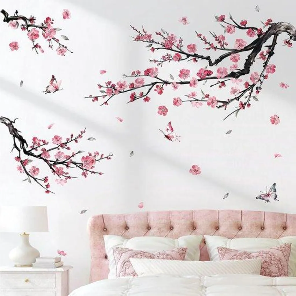 Tableau mural floral rose en PVC rigide - Panneau décoratif unique