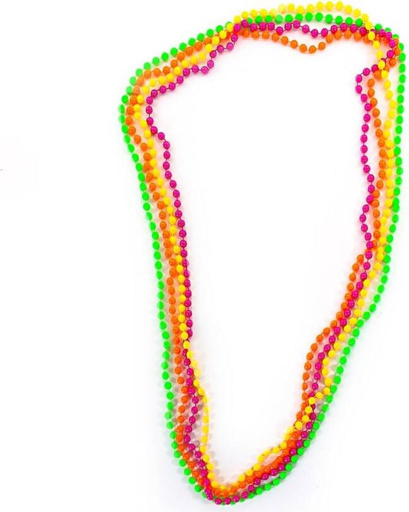 Oblique Unique Perlenkette Halskette Fasching Karneval 80er Produktbild 