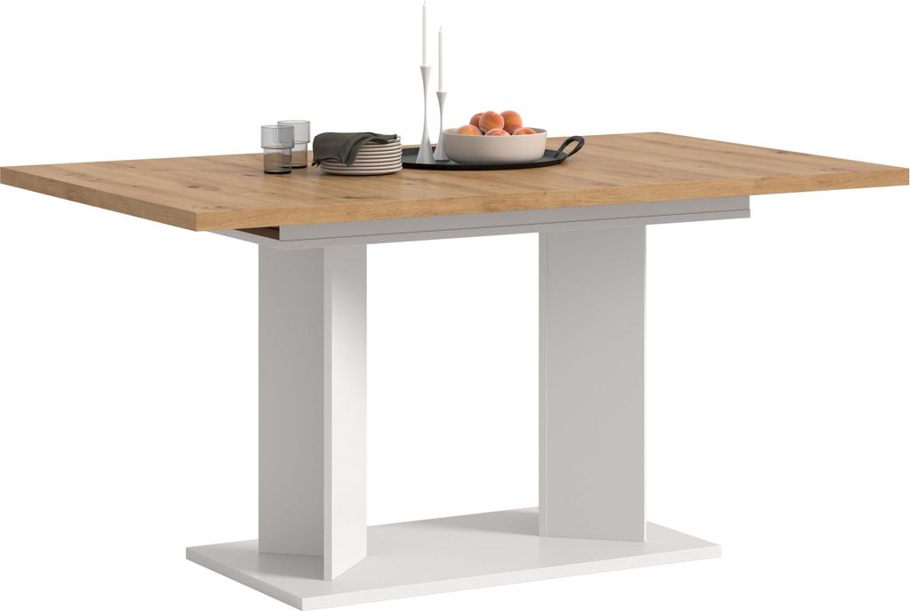 xonox.home Esstisch Gustav weiß/ Artisan Eiche Nachbildung B/H/T: 190x76x90 cm