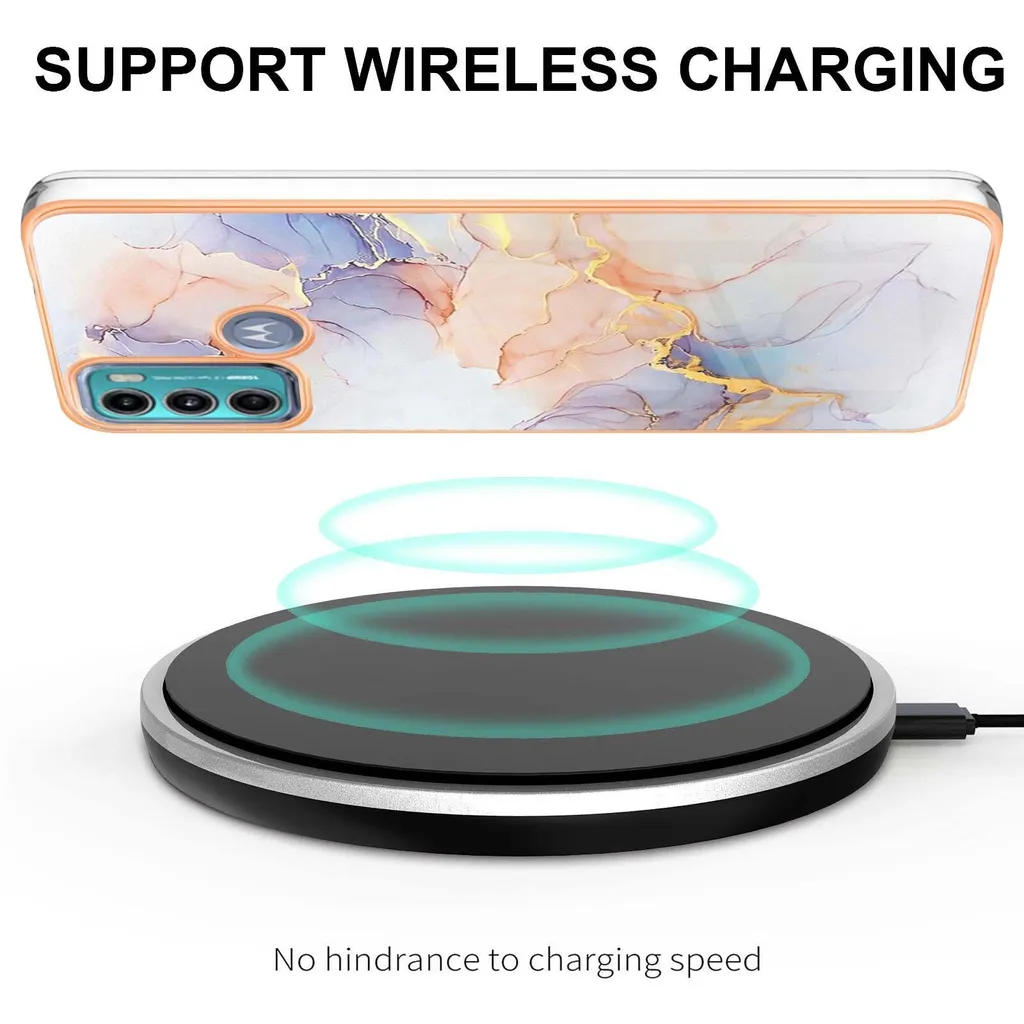 RonRun Cover Motorola Moto G60, con Protezione per Schermo Incorporata, 360° Gradi Rugged Trasparente Custodia Antiurto AntiGraffio Silicone Protezione ​ Totale ​Custodia blu
