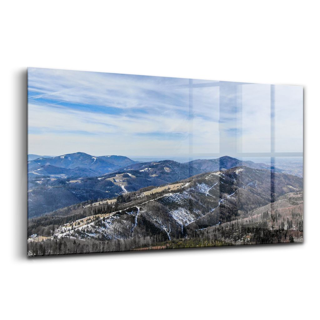 Glasmalerei - dekorative Malerei - moderne Malerei - 100x50 - Landschaft Równica Ustroń