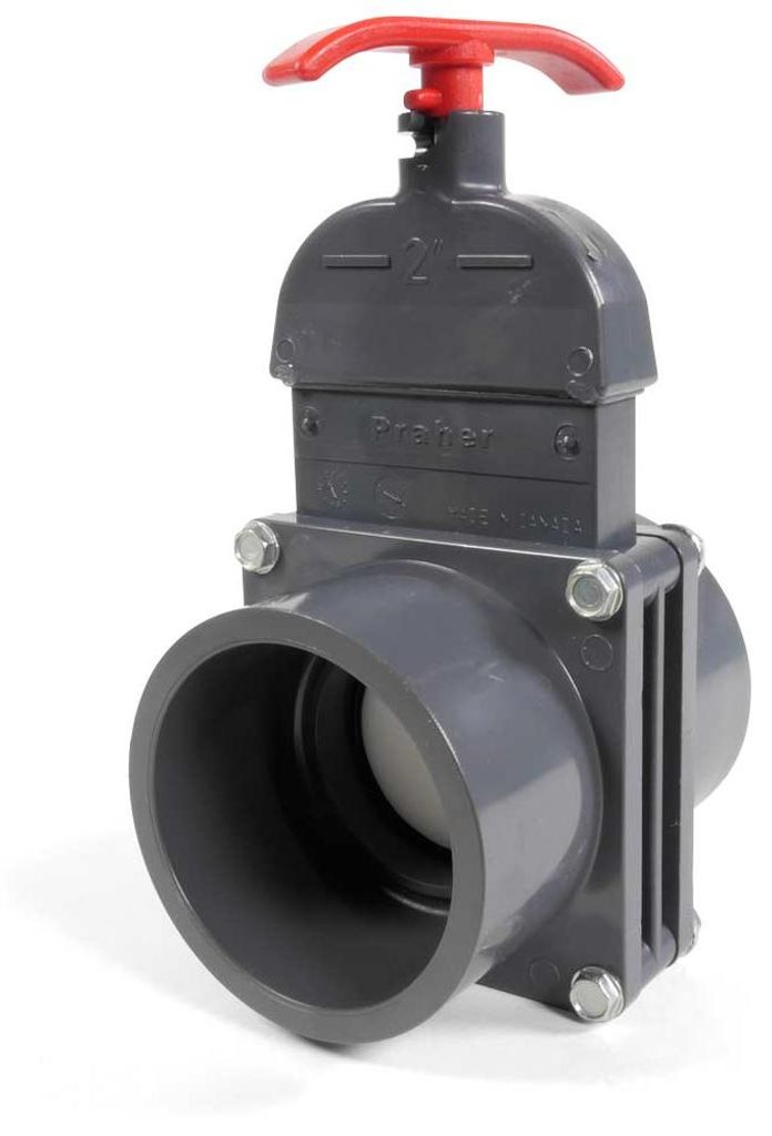 PVC Absperrschieber beidseitig Ø 63 mm Klebemuffe Produktbild 