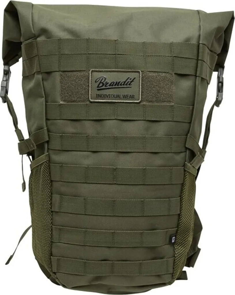 Brandit Cooper Rolltop Olive - Sac à Dos Modulable avec Système MOLLE