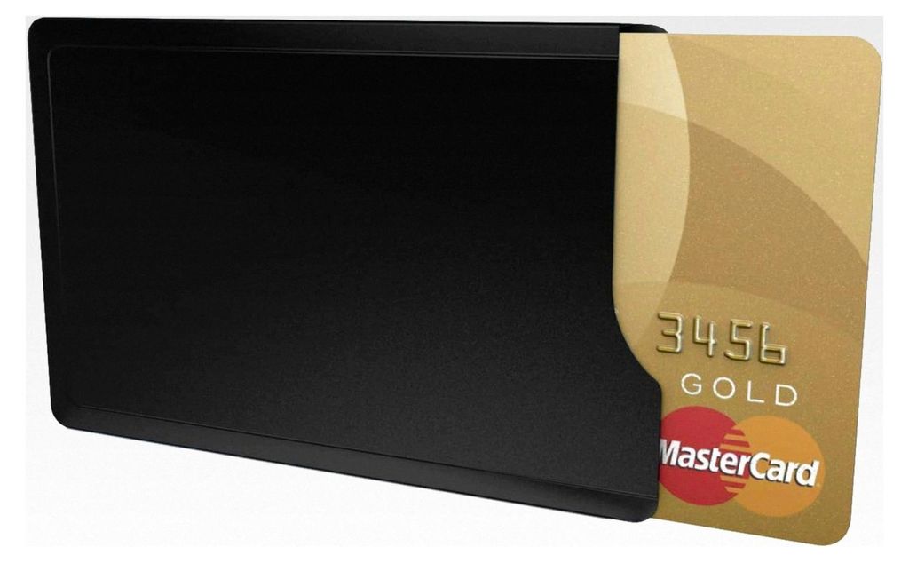 Kartenhülle CardTresor Casual Edelstahl, schwarz matt, RFID/NFC-Schutz