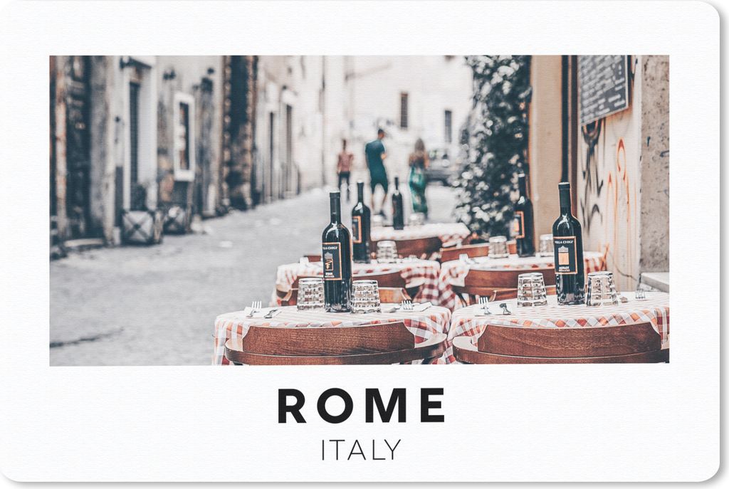 MuchoWow Schreibtischunterlage Rom - Italien - Restaurant 60x40 cm - XXL Mauspad - Großes Mauspad