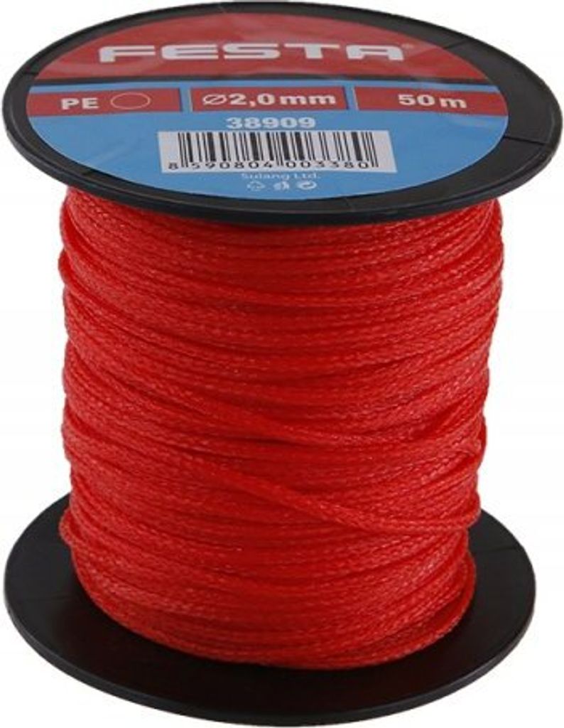 Zednícky špagát FESTA 2 mm 50 m červený Obrázok produktu 