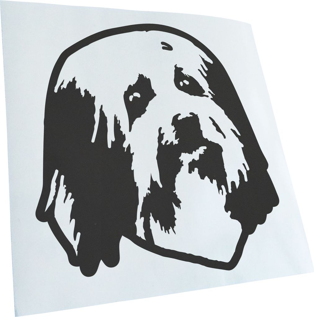 Kiwistar - Autoaufkleber - Lowchen Hund - Dunkelgrau - 40x36cm - Aufkleber für Auto, Laptop, Fahrrad, LKW, Motorrad mehrfarbig JDM Decal Racing