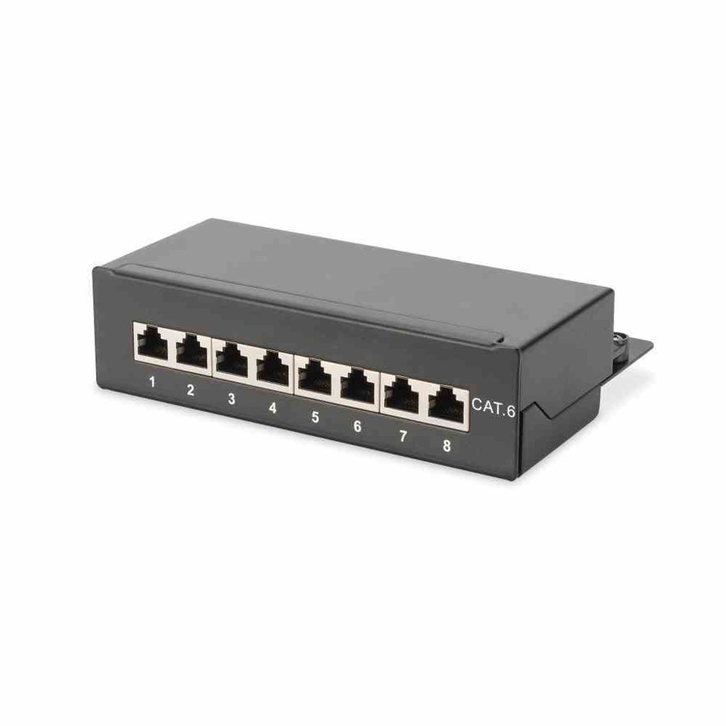 DIGITUS Desktop Patch Panel Kat.6 Klasse E 8 x RJ45 1HE