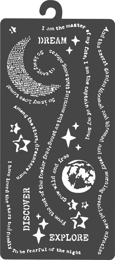 Schablone "Secret Diary - Diary Dream", 12 x 25 cm