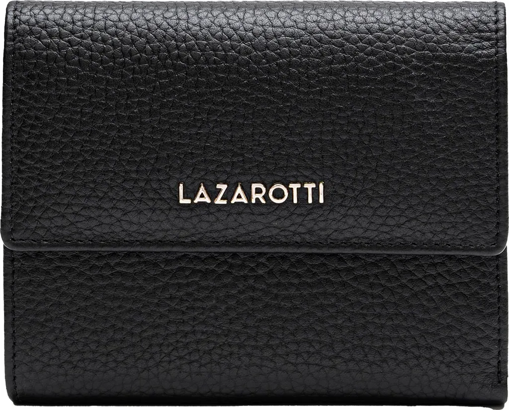 Porte-monnaie en Cuir Noir Bologna : Accessoire de Maroquinerie Chic