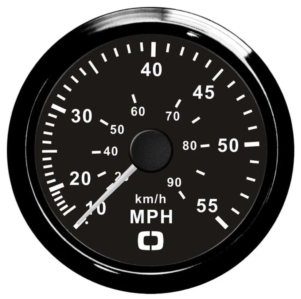 Tachymètre Pitot 0-55 MPH Noir - Remplacez votre Compteur Défectueux