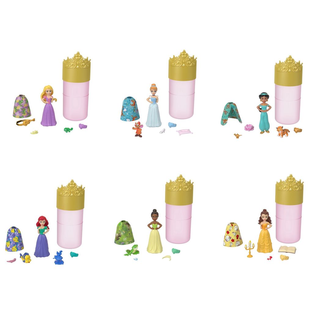 Disney-Prinzessin Color Reveal-Puppen mit 6 Überraschungen, Freundschaft-Serie