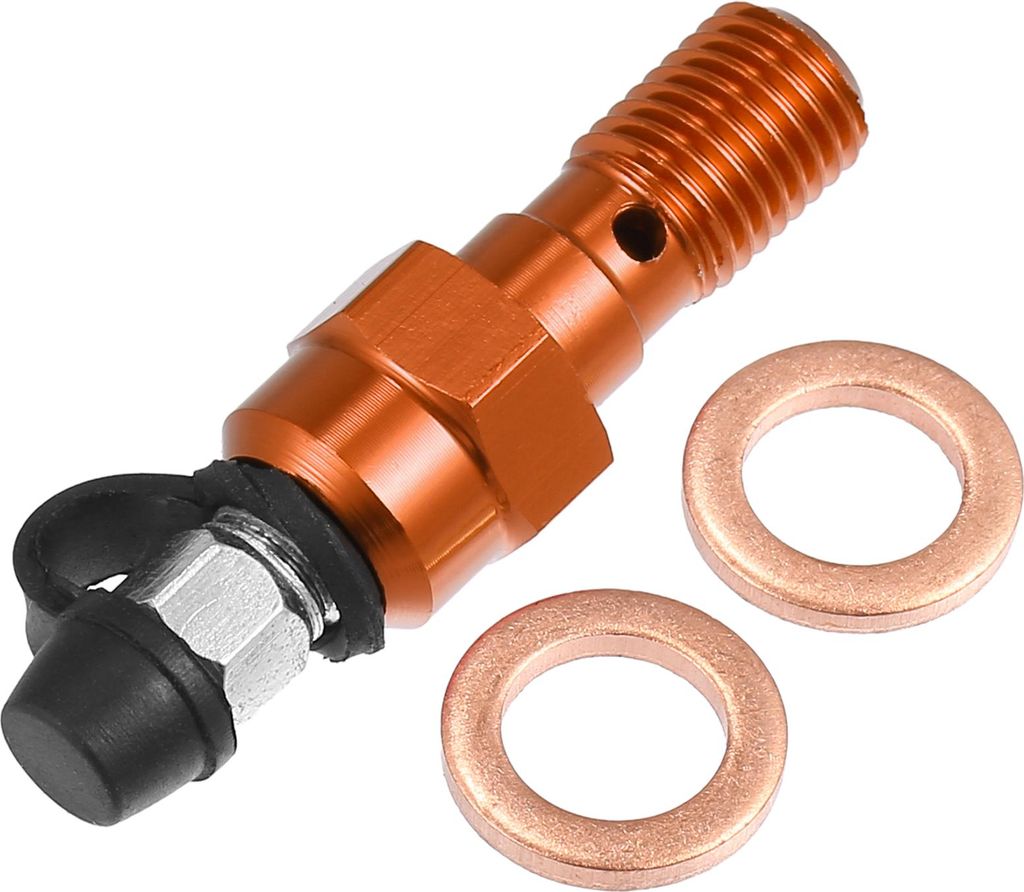 Motorrad Bremsflüssigkeitsbehälter Entlüftungsschraube M10x1.25 Set Orange