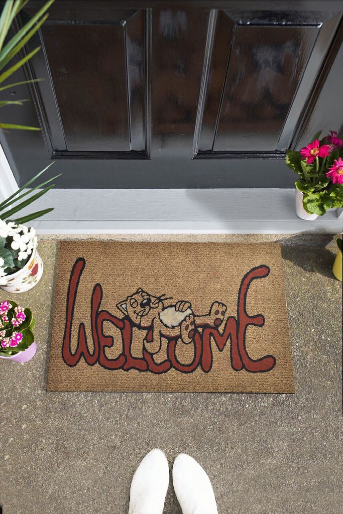 Conceptum Hypnose, Welcome- Welcome Cat CHL, Bunt, Fußmatten, 40 x 60 cm, 100% PVC