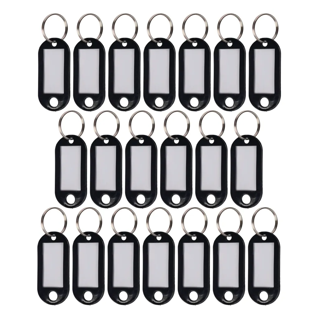 Porte-clés avec Étiquettes d'Identification Lot de 100 Pièces Mixtes