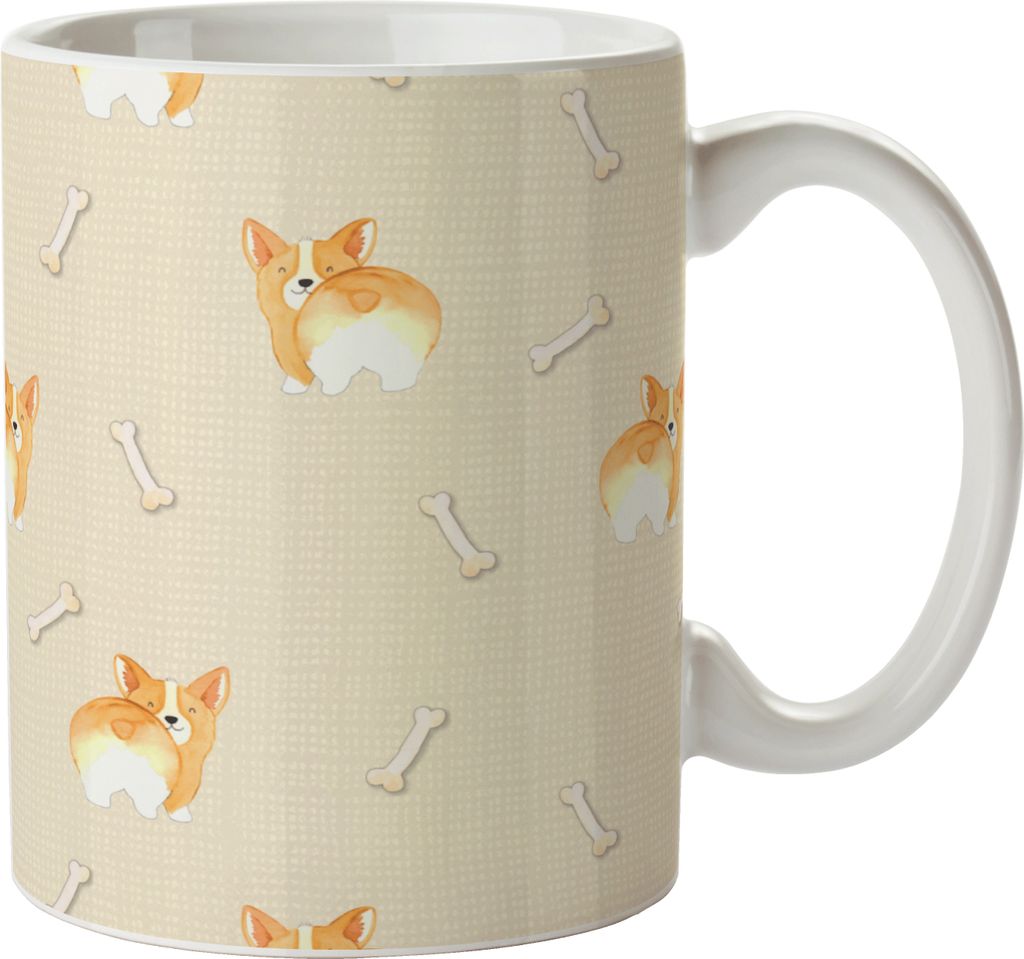 Mr. & Mrs. Panda Trinkbecher Corgi Po - Gelb - Geschenk, Hund, Becher, Spruch, Kaffeebecher, Tierliebhaber, Kaffeetasse, Corgie, Tasse, Teetasse, S...