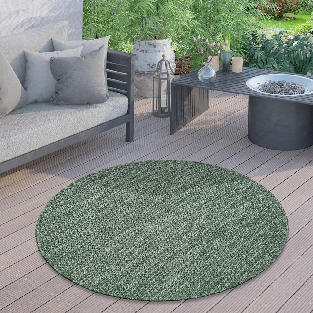In- & Outdoor Teppich Flachgewebe einfarbig modern Produktbild 