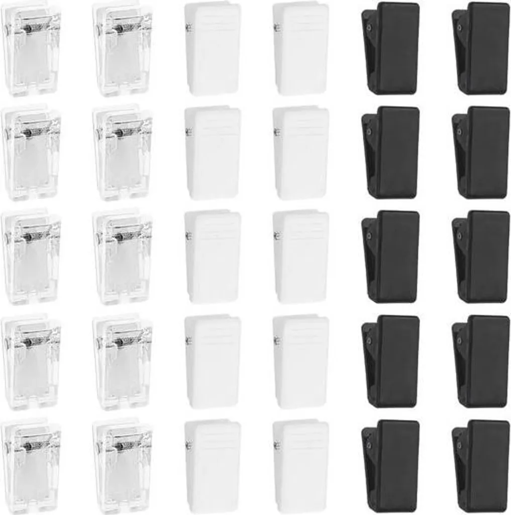 Clips autocollants pour tapisserie - Lot de 30 pièces en 3 coloris variés