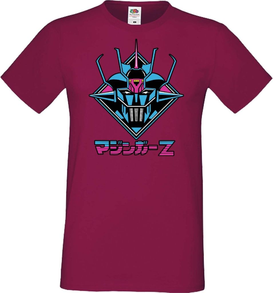 Herren T-Shirt Anime Manga Mazinger Z, Man L / Burgundy