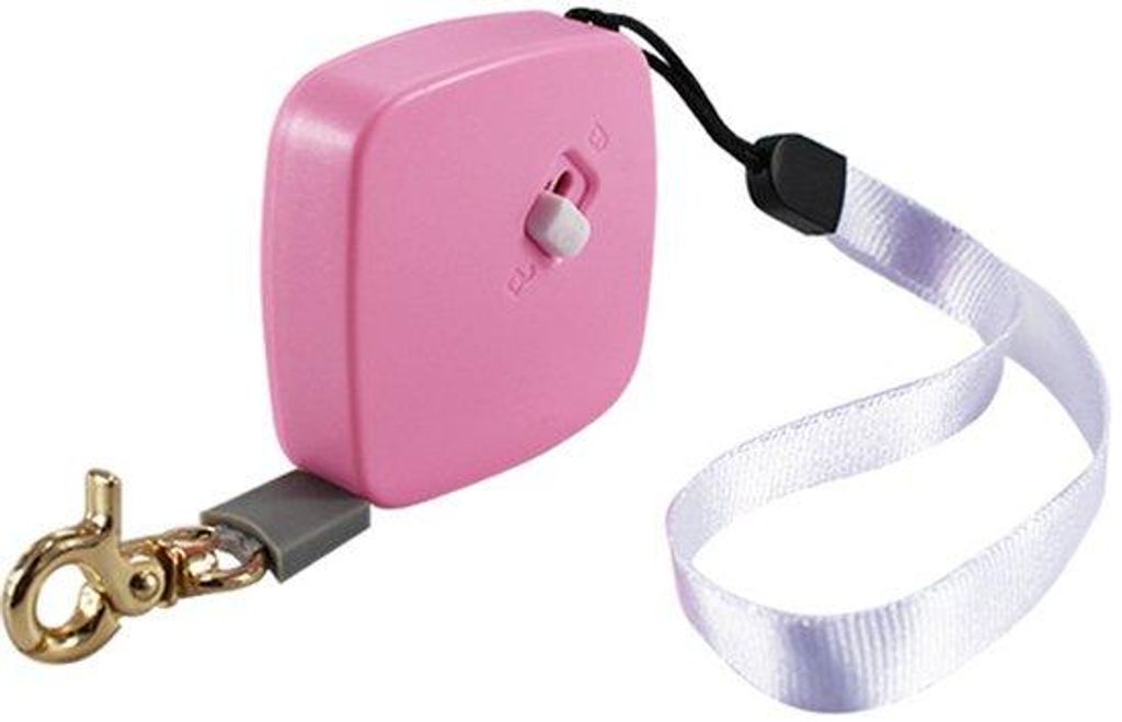 Halsband für kleine Hunde, aufrollbar, 2 Meter Nylon, für Katzen und Welpen (rosa).
