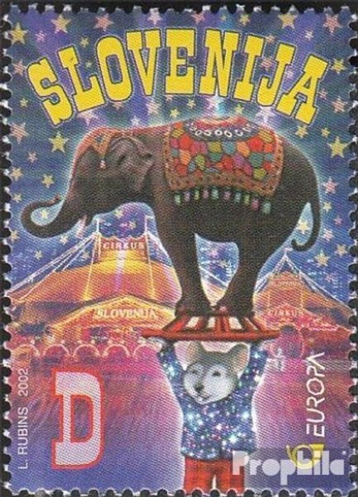 Briefmarken Slowenien 2002 Mi 403 (kompl.Ausg.) gestempelt Zirkus