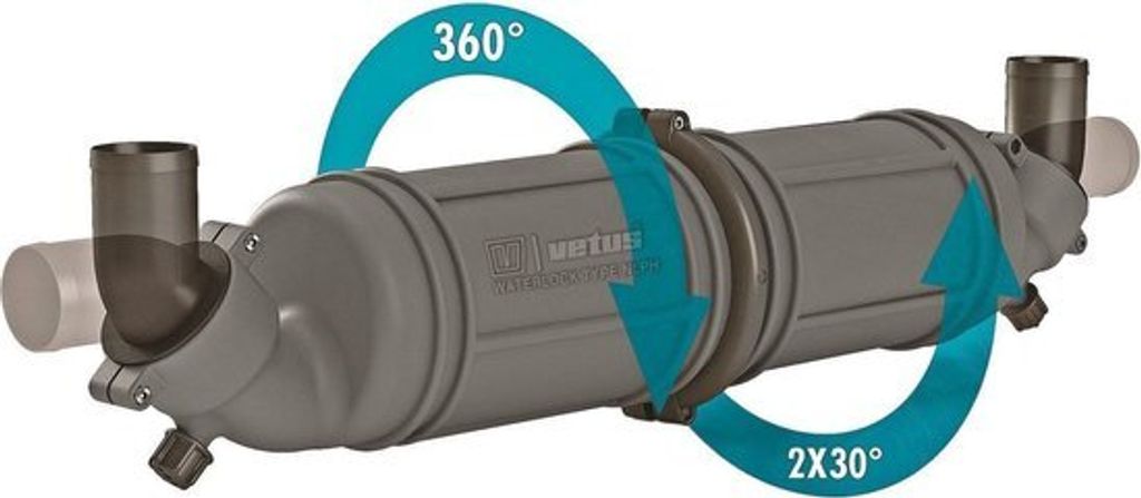 VETUS Waterlock - Schalldämpfer Typ NLPH45