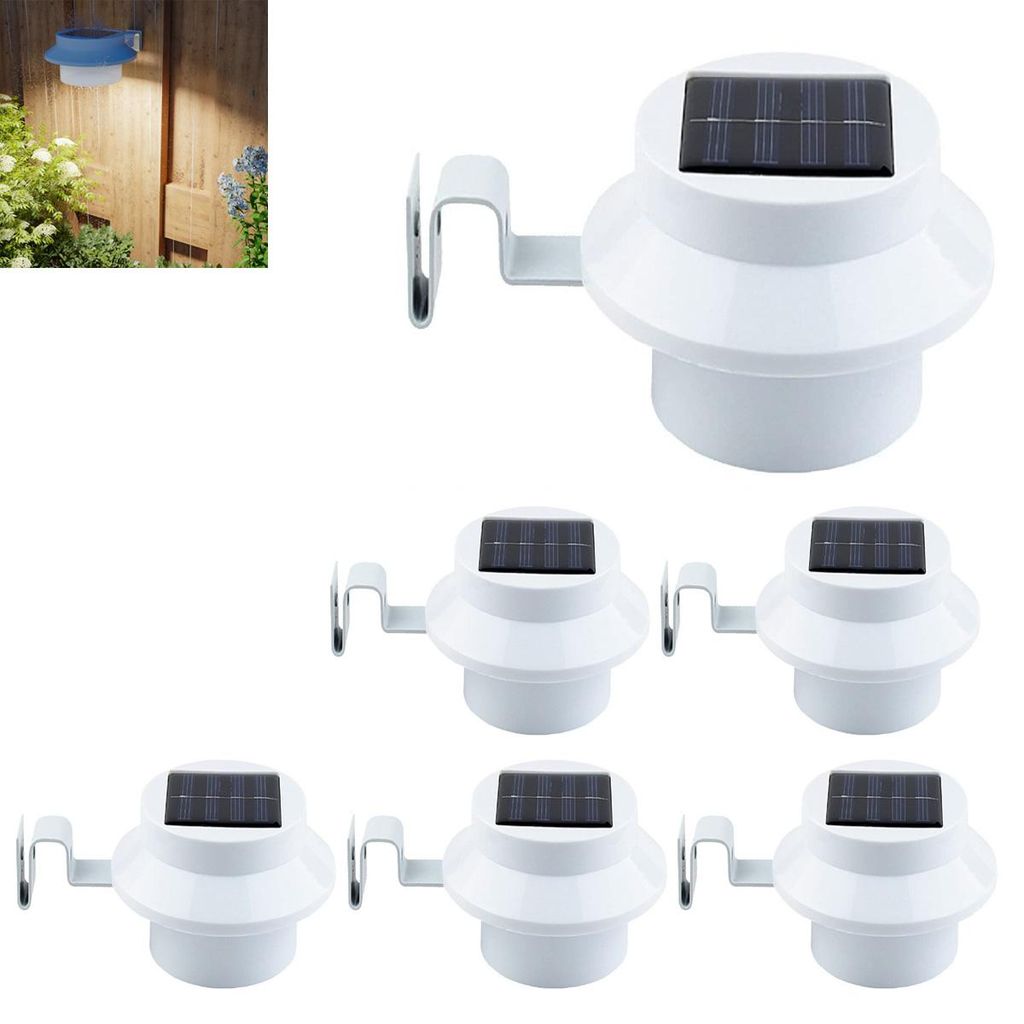 Solar LED Gartenlampen 6er Set – Wasserdicht, Pfosten, Produktbild 