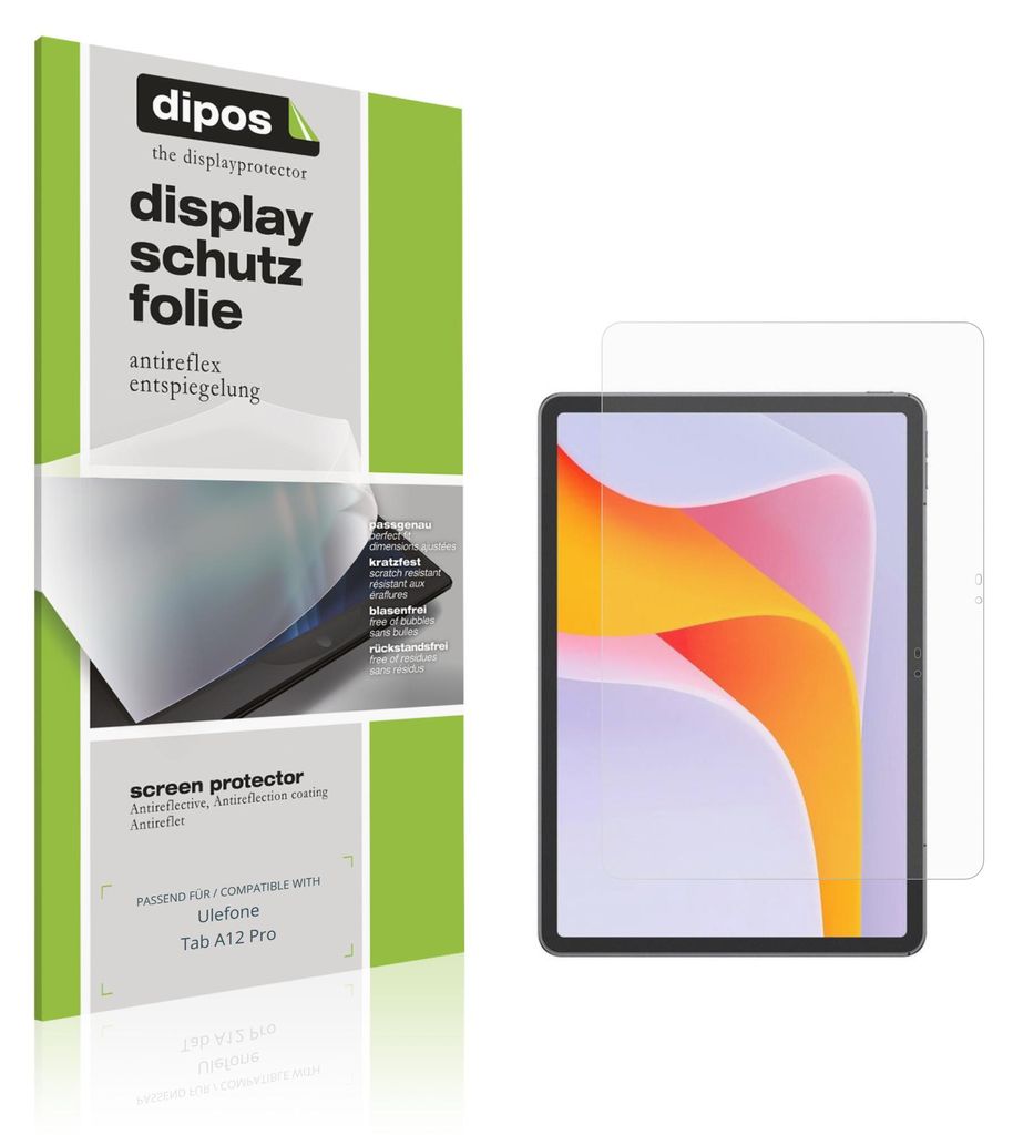 2x Schutzfolie für Ulefone Tab A12 Pro matt Displayschutzfolie Folie Display Schutz dipos