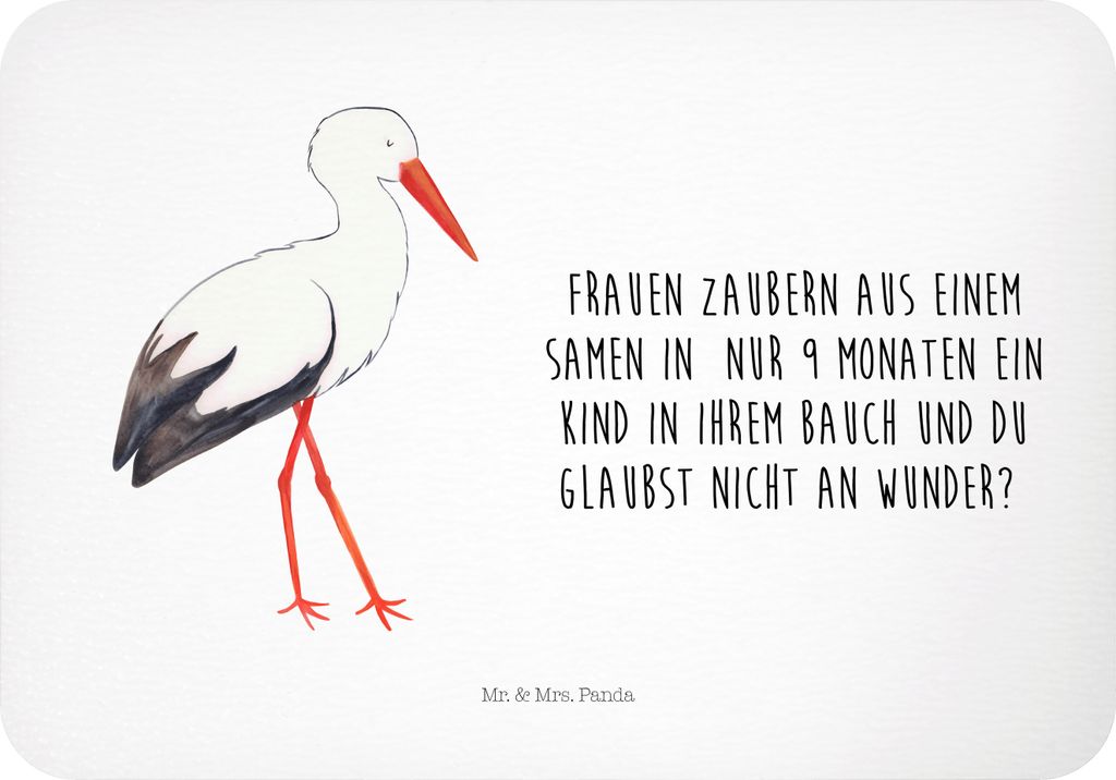 Mr. & Mrs. Panda magnet Storch - Weiß - Geschenk, Baby, Mütter, Störche, whiteboardmagnet, Schwangerschaft, haftmagnet, zettelhalter, Lustige Sp...