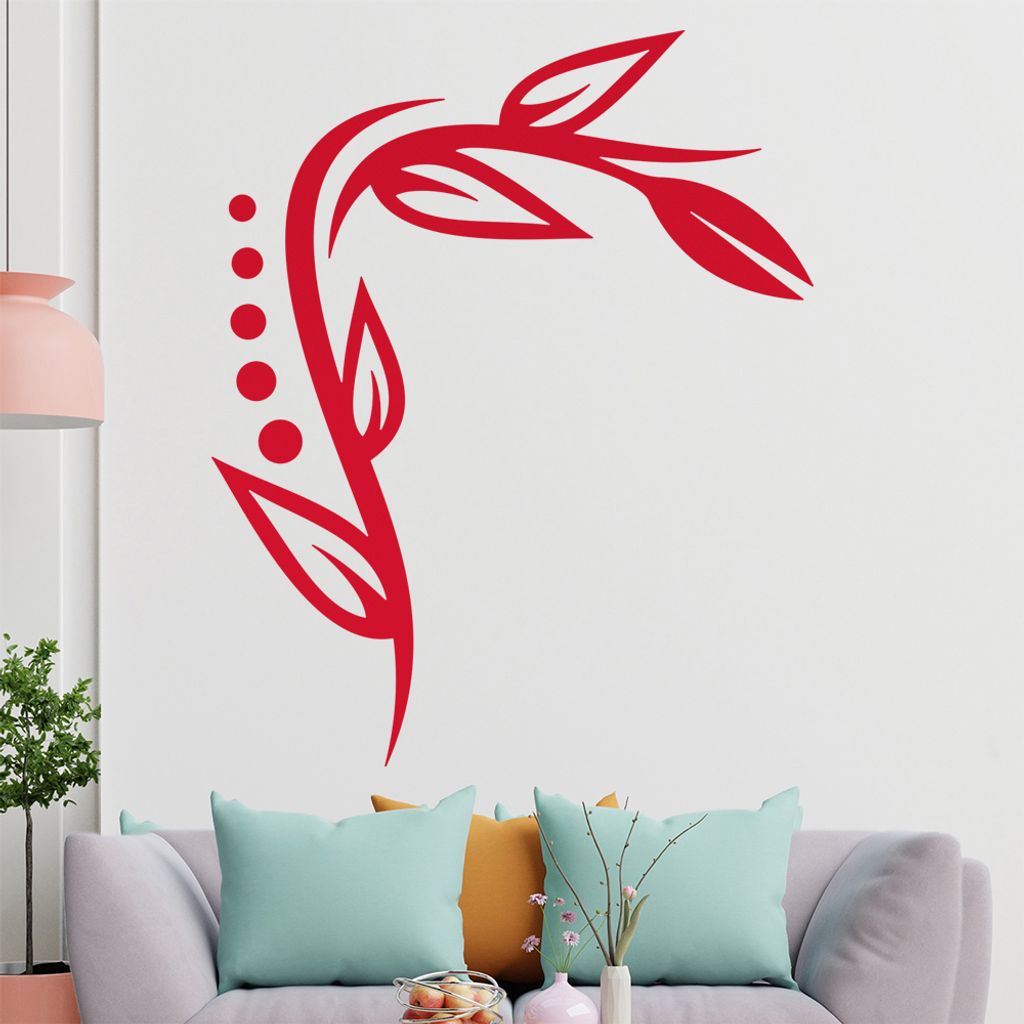 Weizenhalm - Linien Wandtattoo in 6 Größen - Wandaufkleber Wall Sticker - Dekoration, Küche, Wohnzimmer, Schlafzimmer, Badezimmer