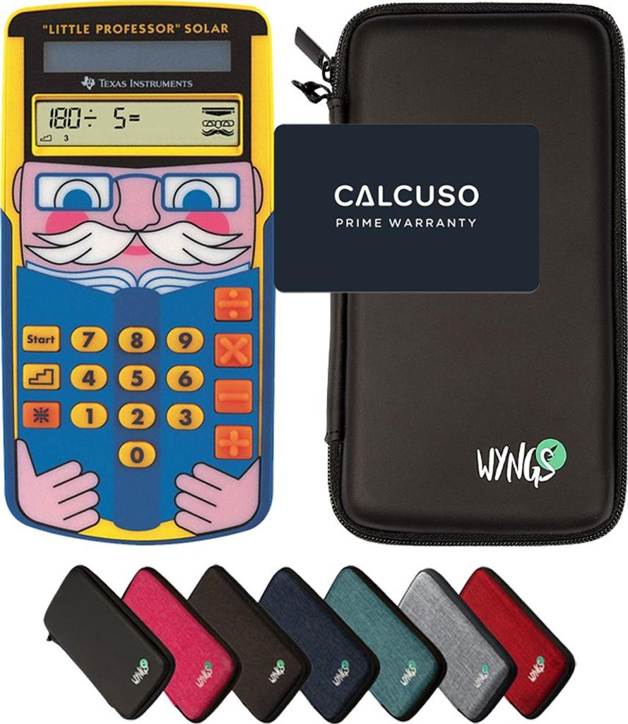 TI-Little Professor inkl. WYNGS Schutztasche Schwarz - Produktbild 