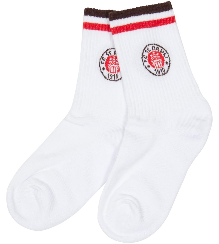 St. Pauli Tennissocken mit Vereinslogo, weiß Produktbild 