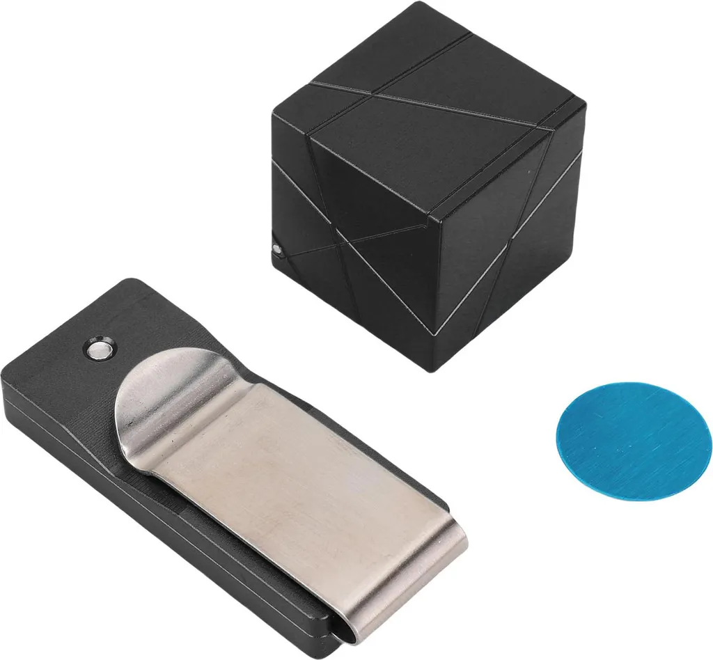 Porte-craie billard aluminium noir, étui de protection clip ceinture