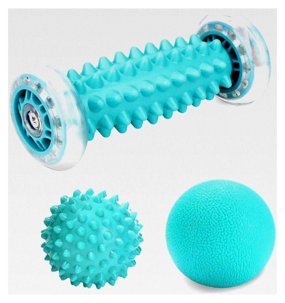 Massageball - Fußmassageroller und Massagebälle für Plantarfasziitis Igelball & Bälle Set zur Stressreduzierung und Entspannung