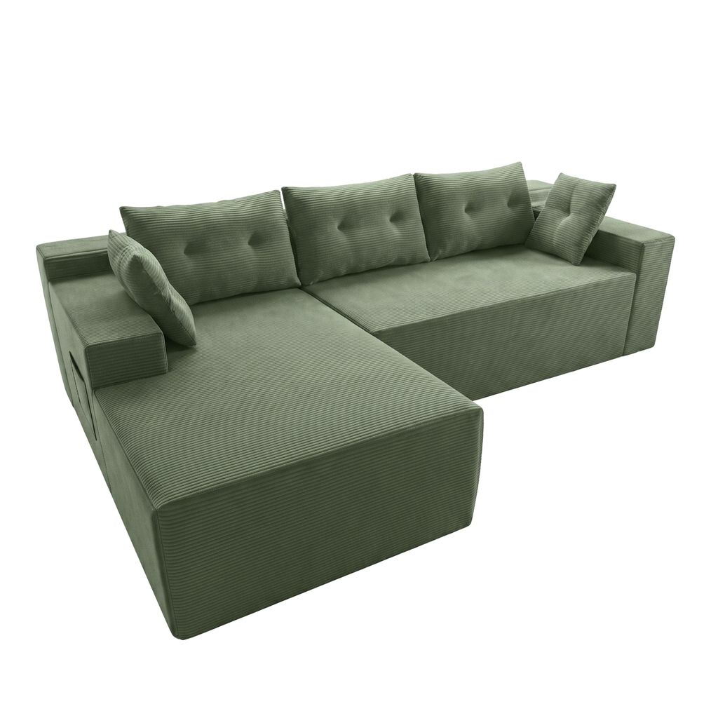 GLP Modulares Ecksofa 256 cm aus Cord, 4-Sitzer mit Produktbild 