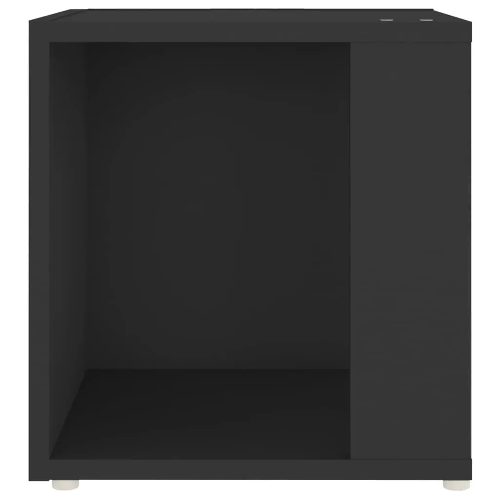 Petite table basse d'appoint noire 33x33 cm idéale pour studio et coin - 5