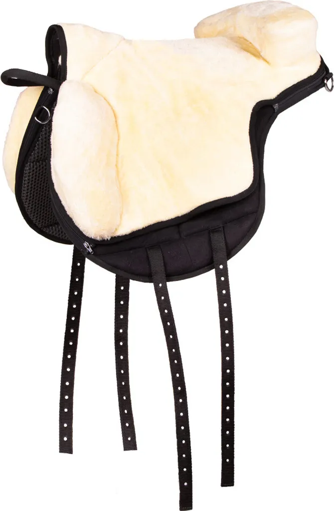 Tapis de monte à cru Bareback Pad QHP Full avec sangle amovible noir
