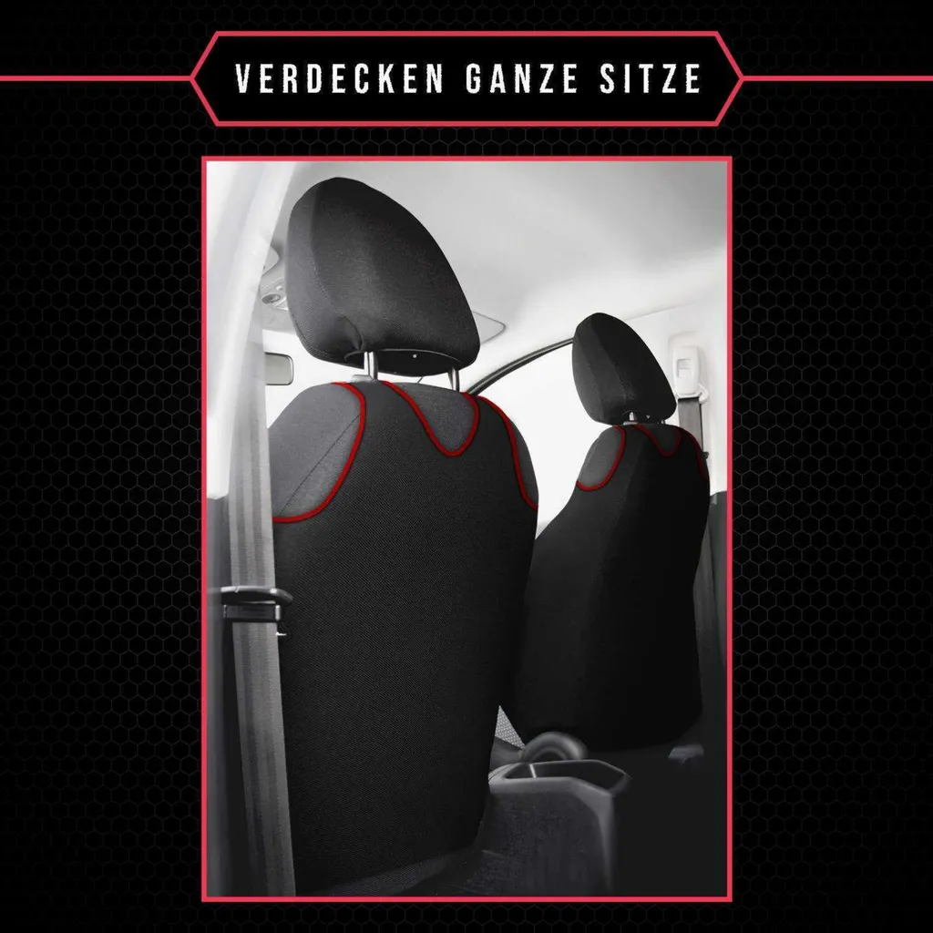 Coprisedili Auto BMW X5 Rosso Stilo | Set Universale Sportivo Premium - 4