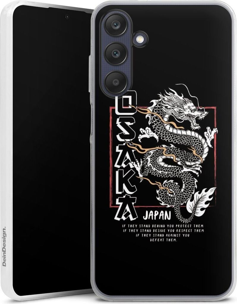 DeinDesign Slim Hülle für Samsung Galaxy A25 5G Silikon Case Ultra Dünn Handyhülle Drache Japan Meer